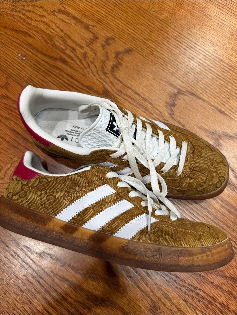 GG x Adidas Brown Monogram Samba Sneakers - Men's